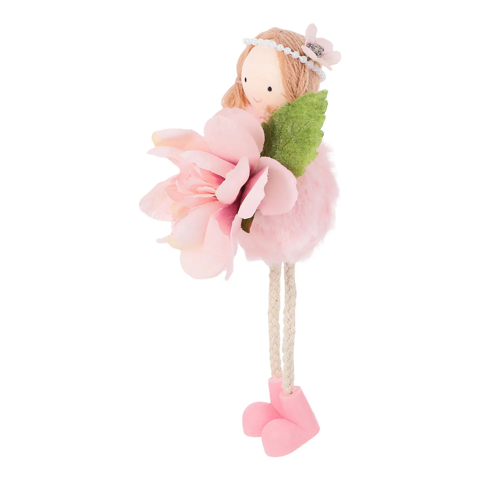 Flower Angel Girl Pendant Spring Decoration Small Lightweight Handmade Floral Hanging Ornament for Living Space Party Favor