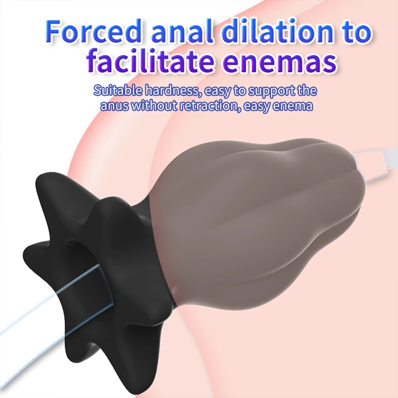 New Anal Plug Tunnel Speculum Peeking Butt Plug with Stopper Expander Anus Dilation Enema Cleaning Prostatic Stimulation Sex Toy