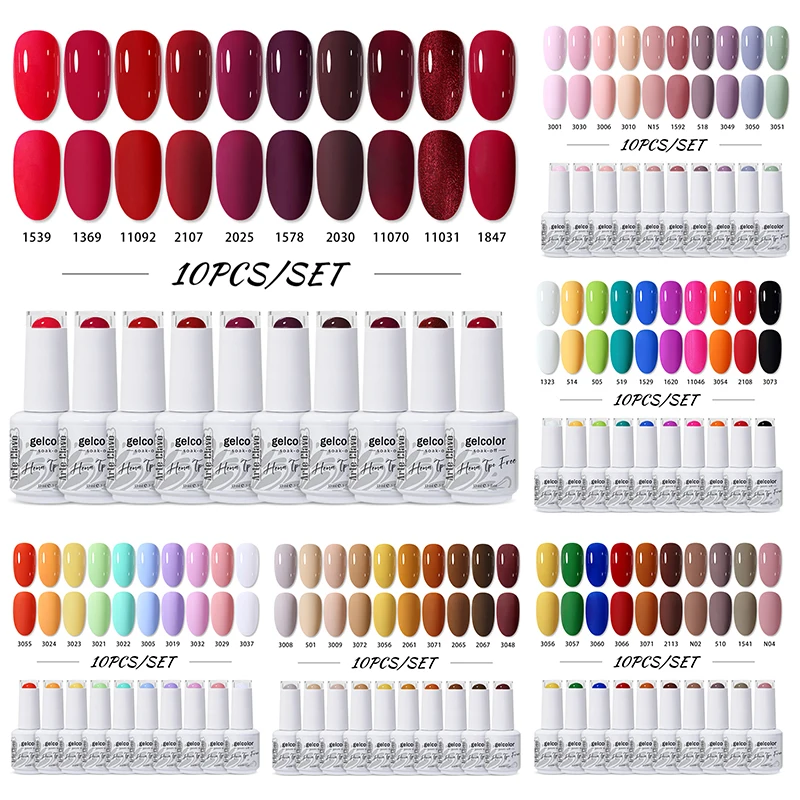 

Arte Clavo 10 шт. Набор гель-лаков для ногтей Hema Tpo Free Nail Art Полуперманентный замачиваемый УФ-гель-лак Маникюрный набор Товары для ногтей