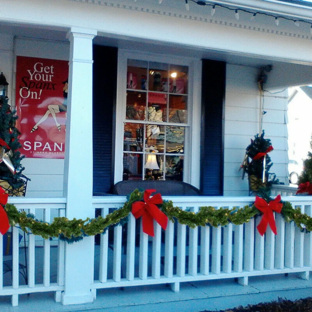 Kerstdecoratie Kunstrotan Grenen 2,7M LED Gesimuleerde Garland Krans Decor Spray Wit met verlichting