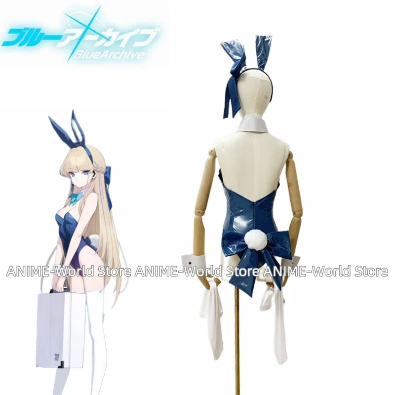 Blue Archive Asuma Toki Rabbit Girl Suit Cosplay Uniform Costume Wig Halloween Party Custom Made Any Size