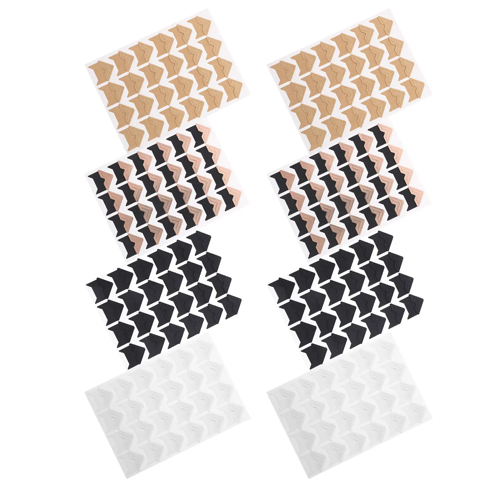 192 Pcs Photo Album Corner Tabs DIY Corners Decorative Stickers Adhesive Self Paper Protector