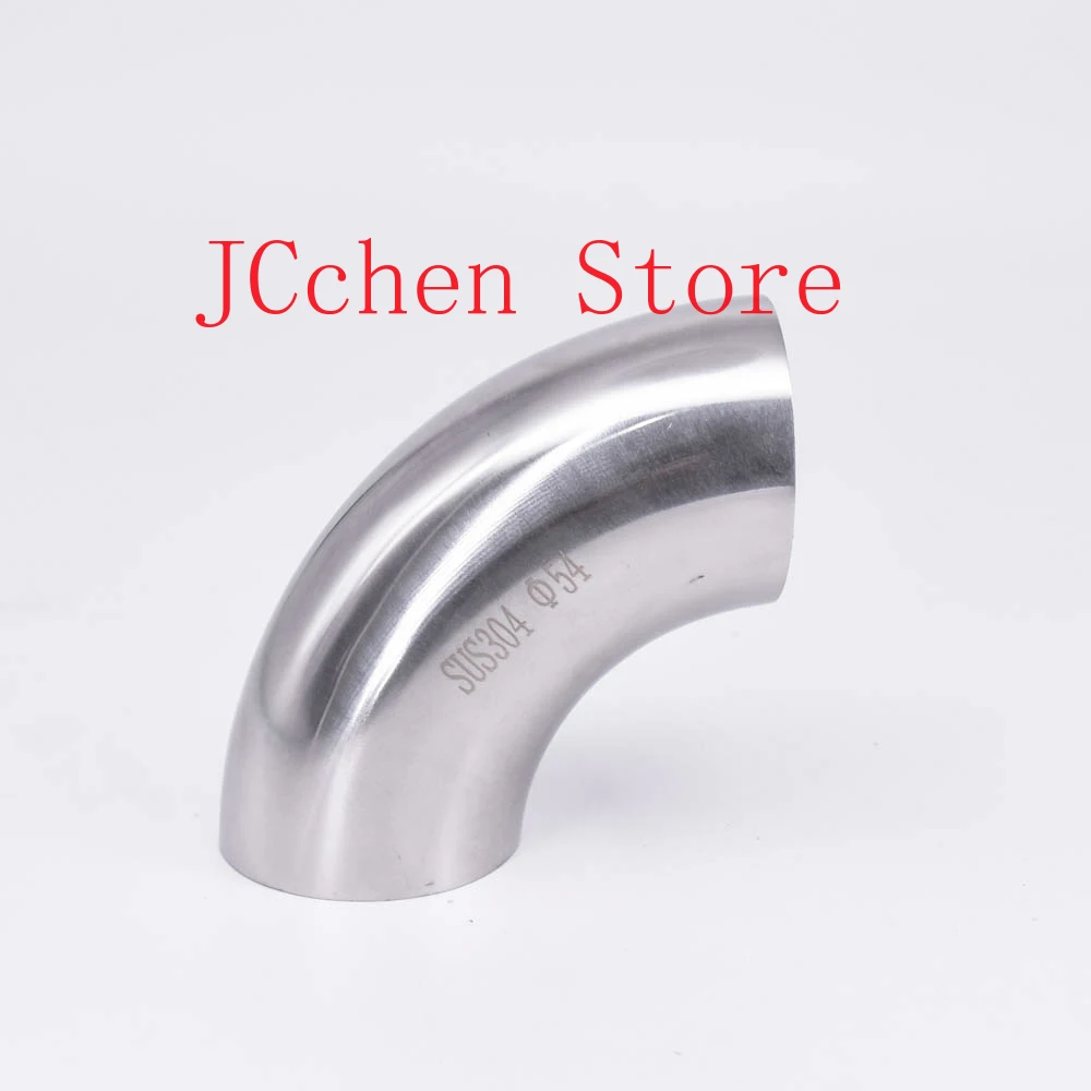 2mm Wall Thickness 38mm Pipe OD Butt Weld Elbow 90 Degree SUS 304 Stainless Steel Sanitary Pipe Fitting Homebrew