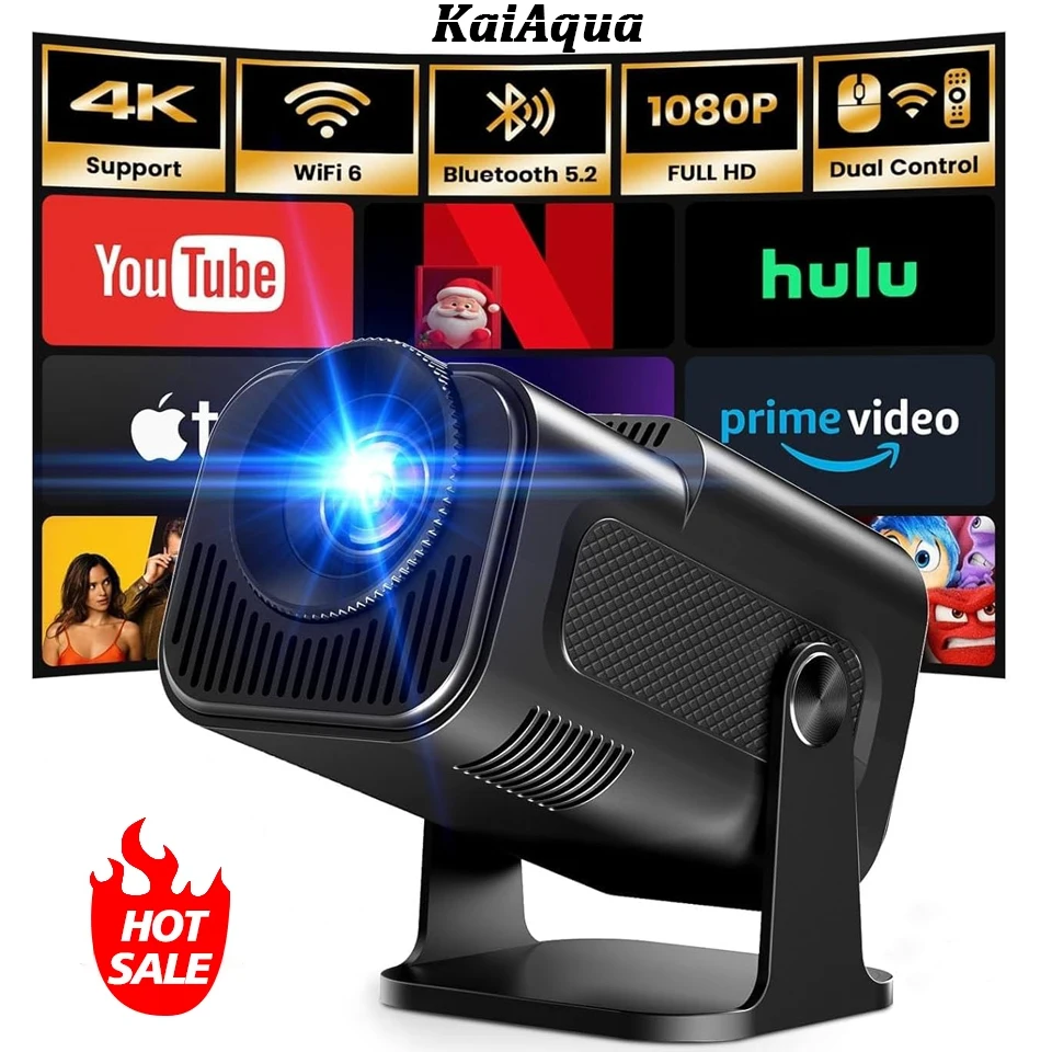2026 4K Android 11 Projector Native 1080P 390ANSI HY320 mini Dual Wifi6 BT5.0 1920*1080P Cinema Portable Projetor Upgrated HY300