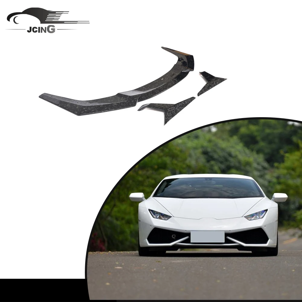 

Dry Carbon Fiber Front Bumper Lip for Lamborghini Huracan LP600 LP610 Coupe 2-Door 2014-2016