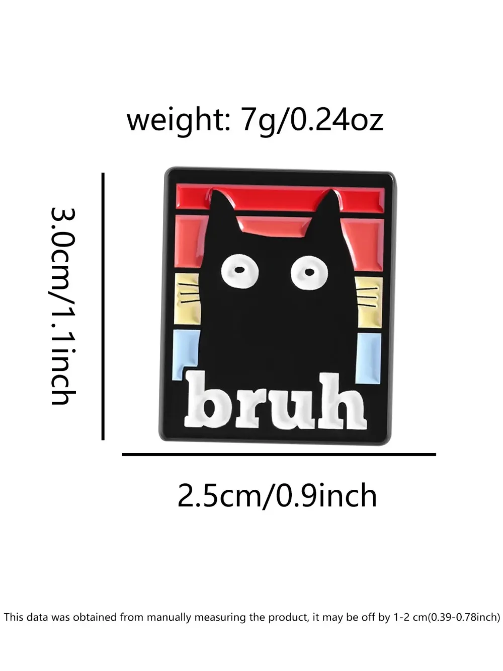 Bruh Striped Cat Enamel Pin, Zebra Print Background Design, Good Friend Gift Idea, Unique Network Meme Style Lapel Badge, Durable Metal Pins, Lapel Brooch, Brooch Pin Clip, Alloy Brooch Pin