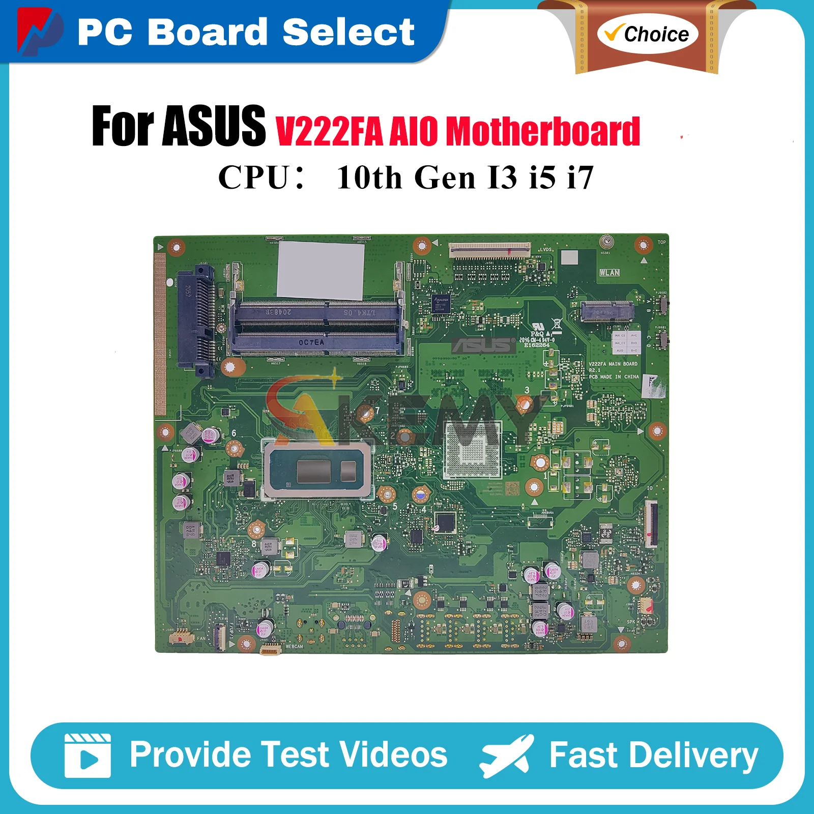 

V222FA Motherboard For ASUS Vivo AiO V222FB V222F V222FA Mainboard With 10th Gen I3 i5 i7 tests OK fast shipping High quality