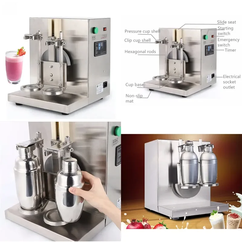 Electric Bottle Bubble Tea Cocktail Shaker Portable Automatic Drink Mixer for Home Bar Party Beverage Making Tool