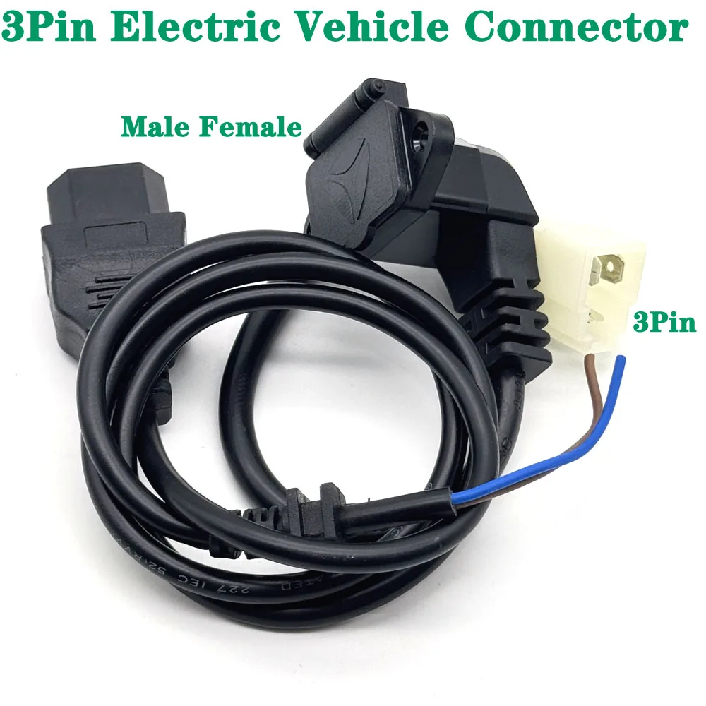 

3Pin Electric Vehicle Charger Conversion Plug Adapter Lithium Battery Exchange Charging Pile Cable Socket Connector
