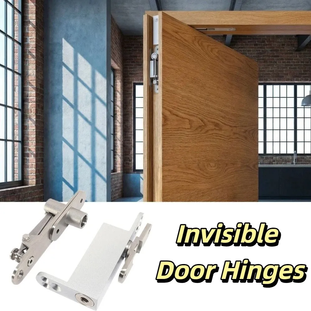 360 Degree Rotating Door Pivot Hinges Hydraulic Automatic Soft Close Spring Hidden Door Hinges Positioning Return Door Closing