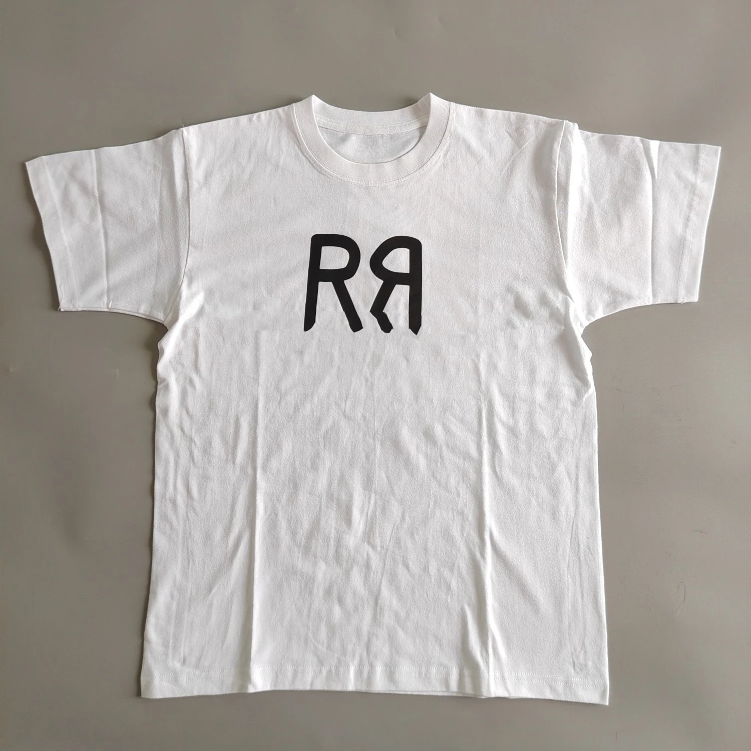 Seltenes Baumwoll-Retro-RL-Kurzarm-T-Shirt mit klassischem amerikanischem Retro-Print und Rundhalsausschnitt – Detail 3