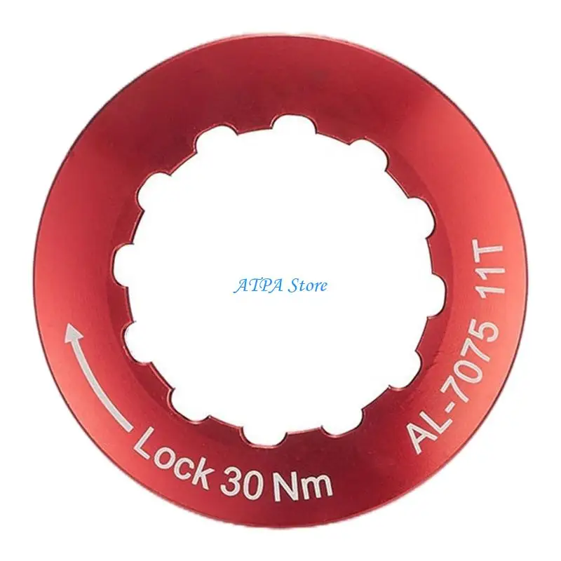 U13C Aluminum Alloys Freewheel Caps Fixing Rings Fastening Caps 11T Cassette Flywheel Lock Cover Bike Cassette Flywheel Cover