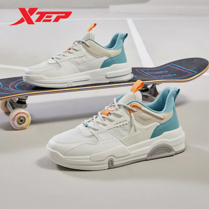 Xtep Decoding Skateboarding Shoes Men Breathable Mesh Casual Male Sneakers Thick Sole Comfortable Men's Sports Shoe 877219310014