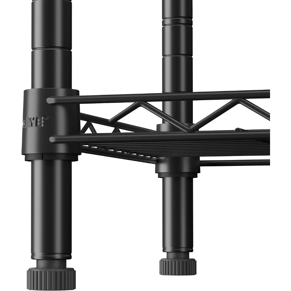 SINIncome YE-Étagères de rangement en fil de fer T1 à 5 niveaux, étagères en métal pour cuisine, blanchisserie, garde-manger, Cisco, capacité de 660lb, 23.6 po, L x