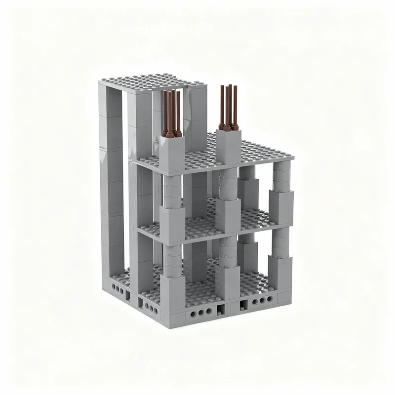 116pcs MOC Under Buildings Module 3 City Construction Model Building Blocks Construction Christmas Gifts Toy Display Creative
