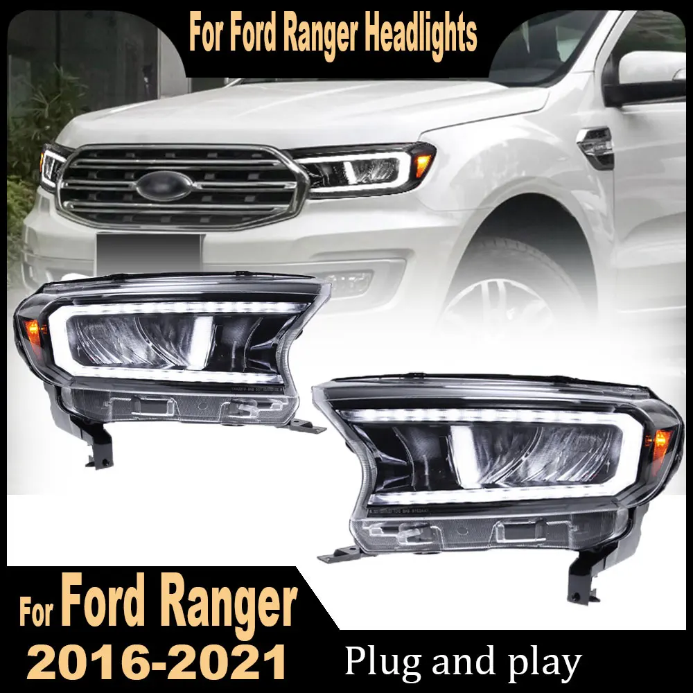 Head Lamp For Ford Ranger Raptor Headlights 2016-2021 Endeavour FullLED Styling LED Daytime Lights Projector DRL Car Accesorios