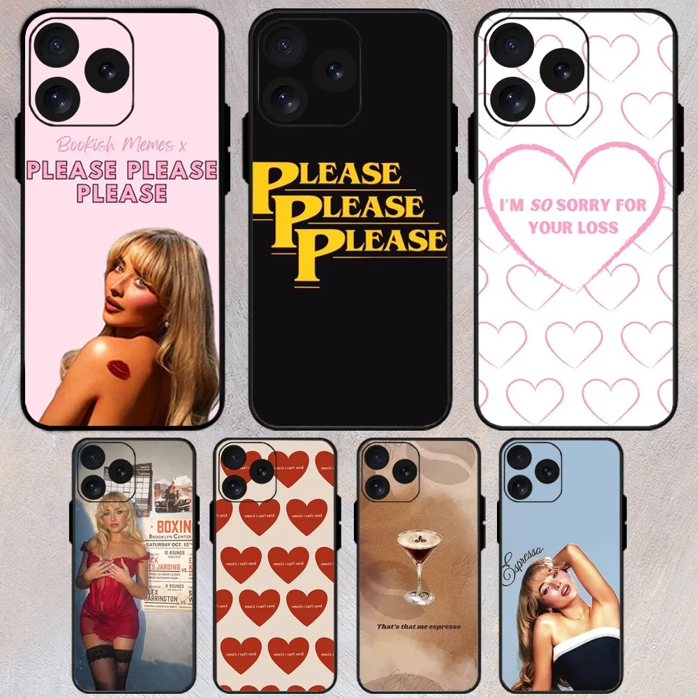 Singer Sabrina Carpenter Phone Case For iPhone 8 11 12 13 Pro 14 15 Mini X XR XS max Plus Shell