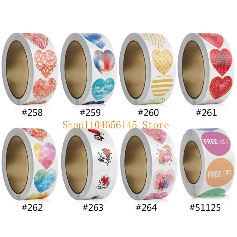 5ASD auto-adhésif autocollant Valentin Sticker Gift Gift Sticker Étiquette décorative Autocollant Love Sticker Heart Sticker