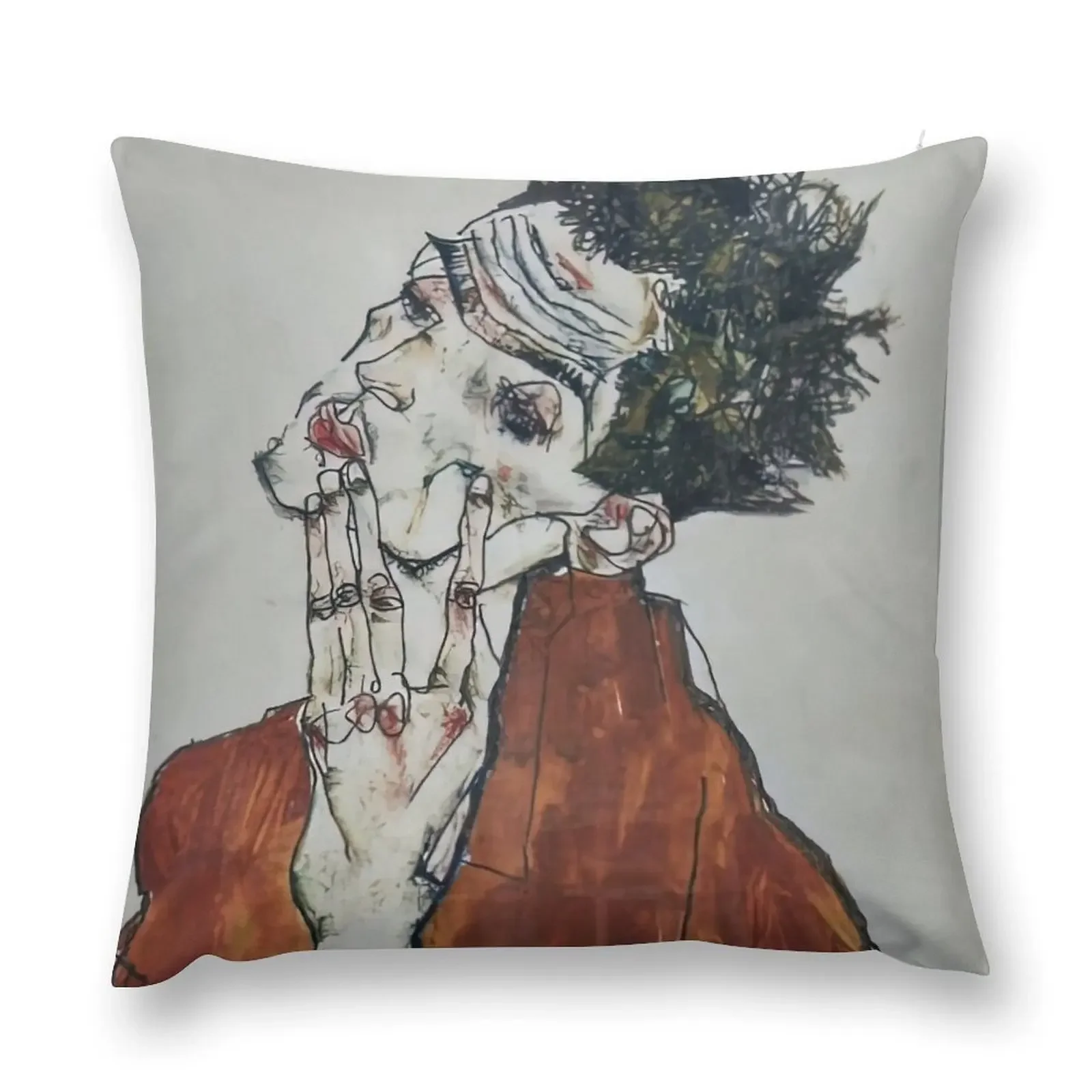 egon schiele best paintings, egon schiele artwork Throw Pillow Christmas Pillow Cases Custom Cushion pillow