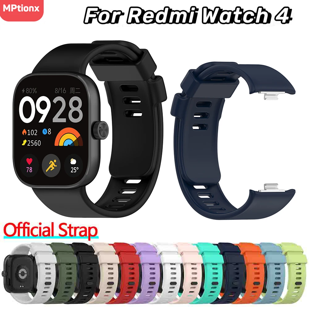 Silicone Band for Xiaomi Redmi Watch 4 Smart Watch Replacement Wristband Sport Bracelet Correa Redmi Watch 4 Strap Accessories