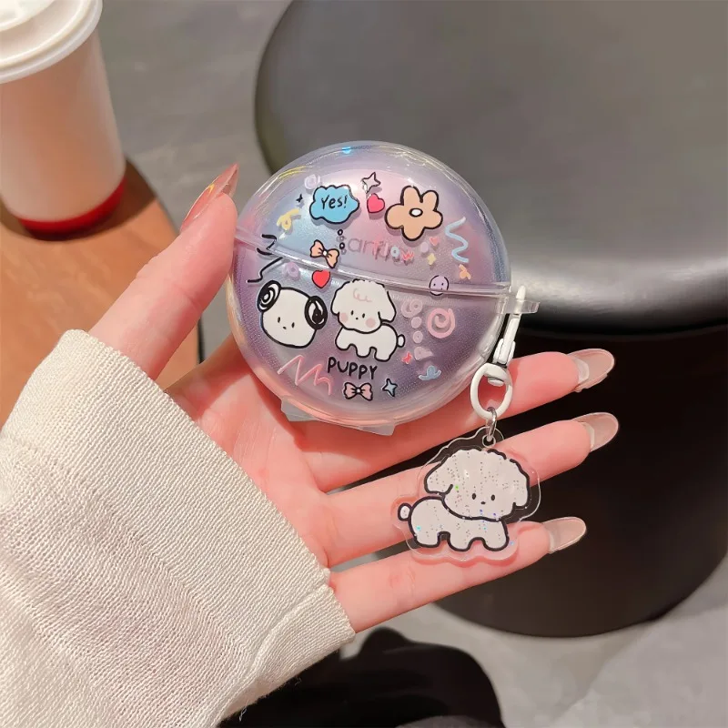 Cartoon TPU Headphones Case For Sanag S6S FreeClip Transparent soft shell Earphone Accessories Cover Protective Sleeve Funda