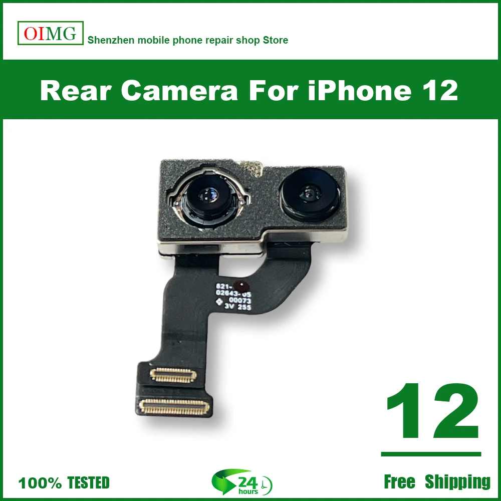 Rear Camera For iPhone 12 Back Camera Rear Main Lens Flex Cable Camera+Gift