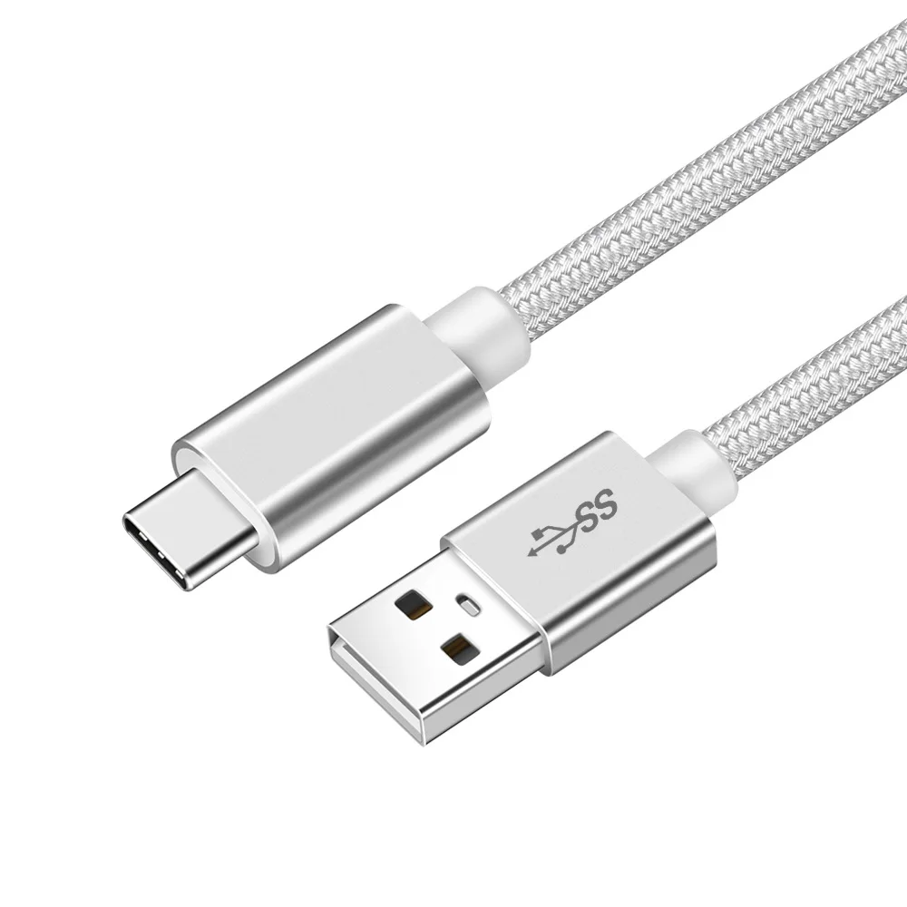 10 Uds 3A carga rápida 3,2 tipo C Cable de datos de alta velocidad 10Gbps trenza de nailon duradera para teléfonos móviles IOS alimentación Micro-USB auricular