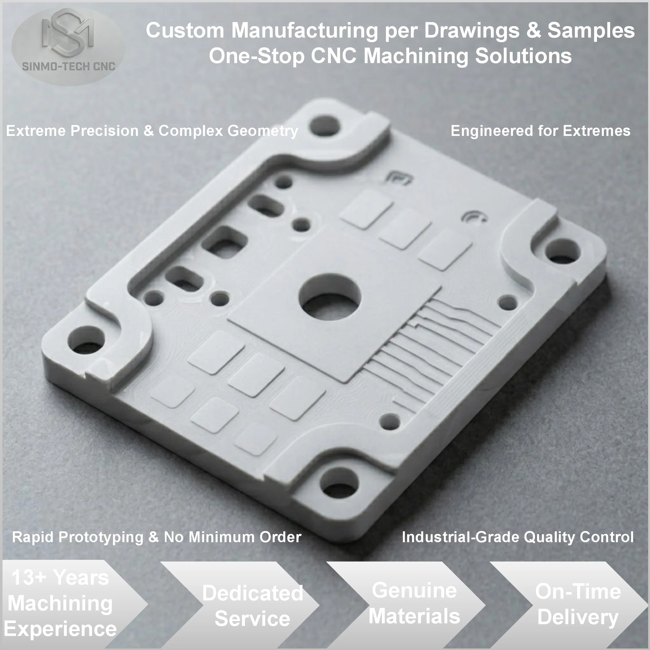 Custom Technical Ceramic CNC Machining, Precision Alumina Zirconia Silicon Carbide Parts Milling Turning Service, MOQ 1pc