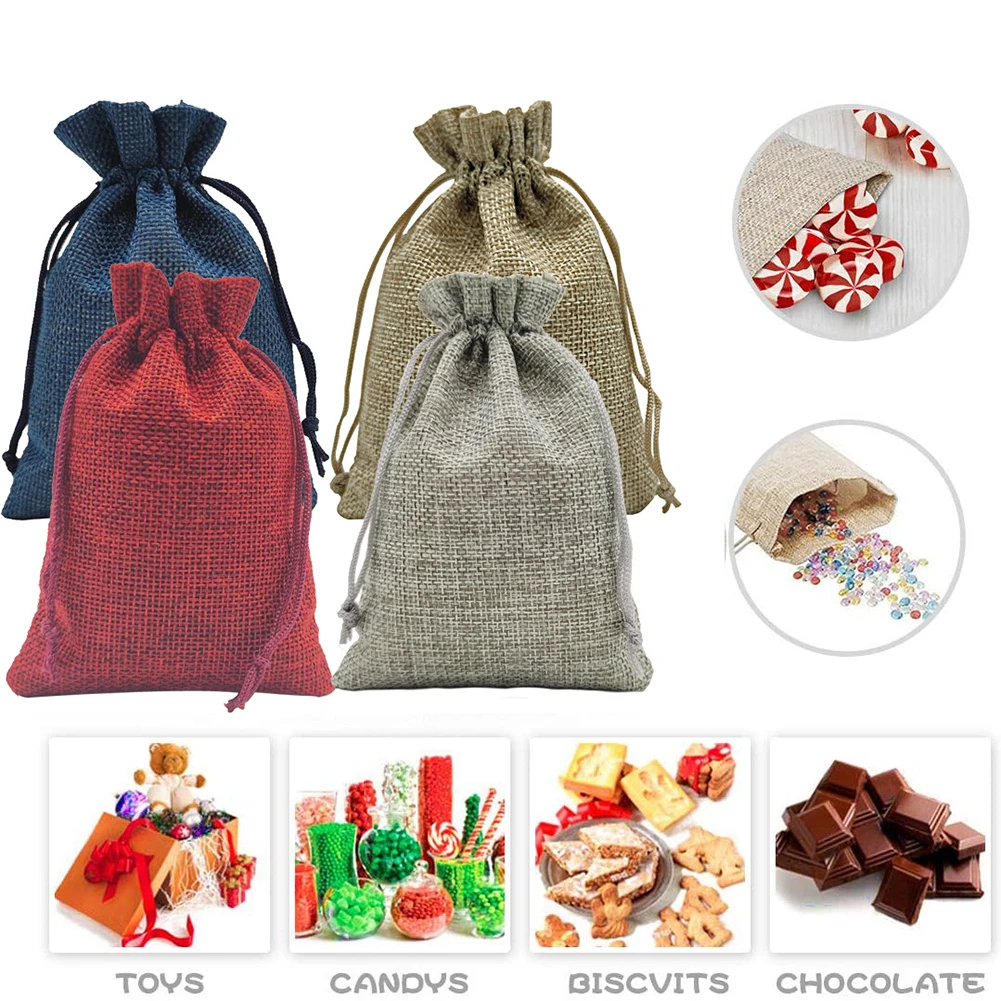 2023 24Days Christmas Advent Calendar Bags Advent Calendar Gift Bags DIY Set with Paper Sticker Noel New Year Christmas Decor