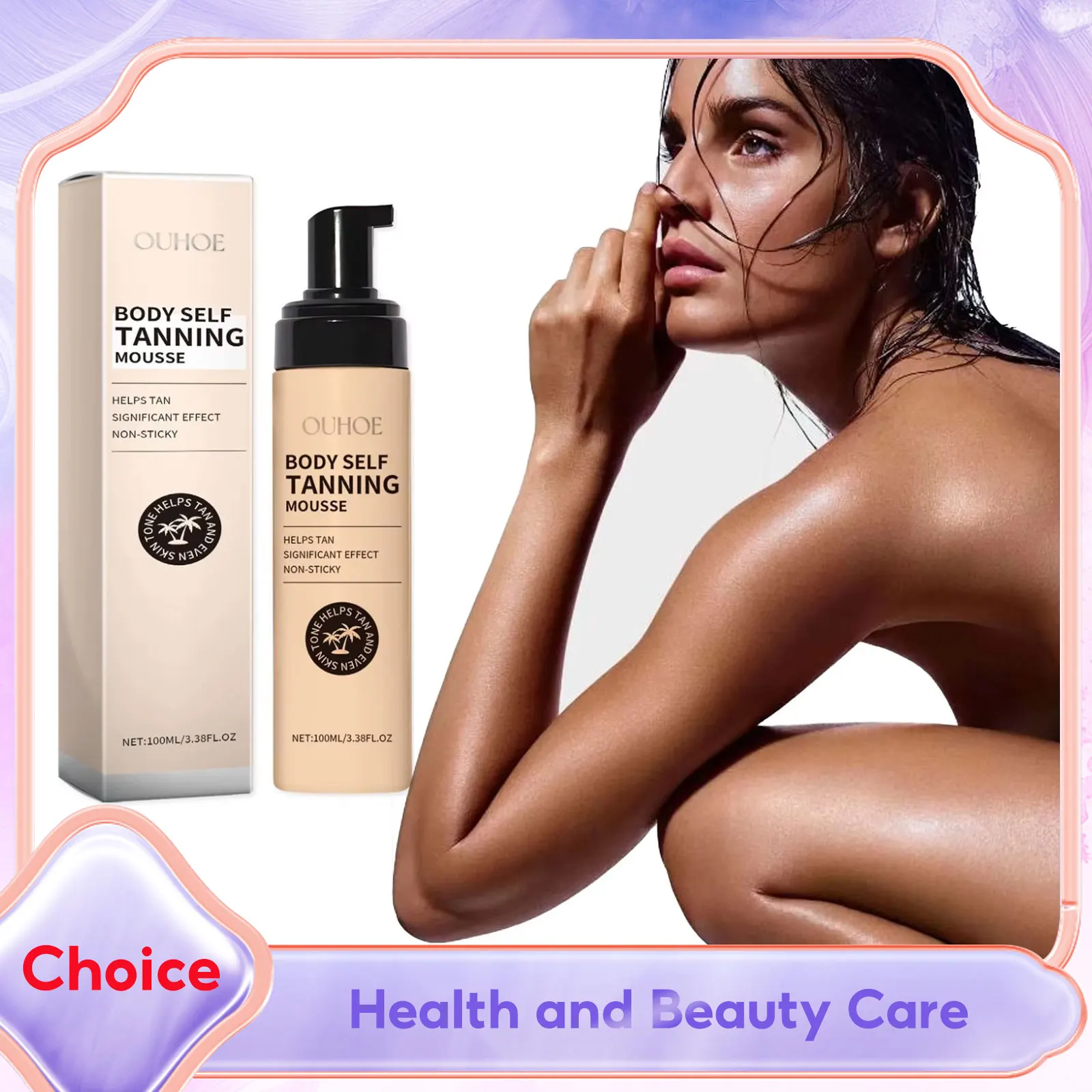 

Summer Self-tanning Mousse Fake Tan Bronze Skin Quick Natural Tanning Mousse Body Bronzer Fake Tan Sunless Self Tanner Products