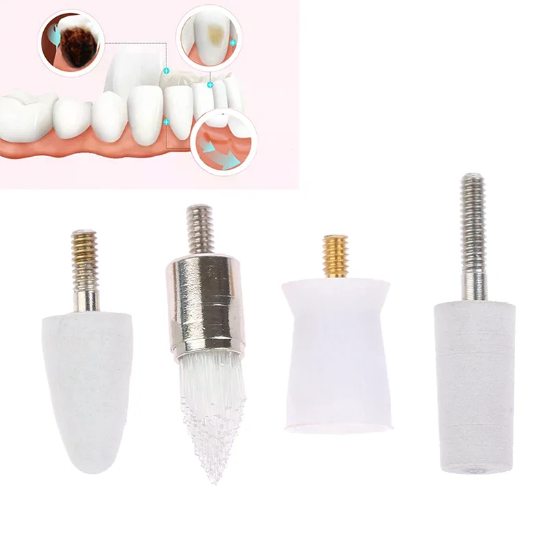 4PCS Multifunction Dental Stain Plaque Remover Remove Tooth Dirt Electric Tooth Polisher Teeth Whitening Cleaning Tool