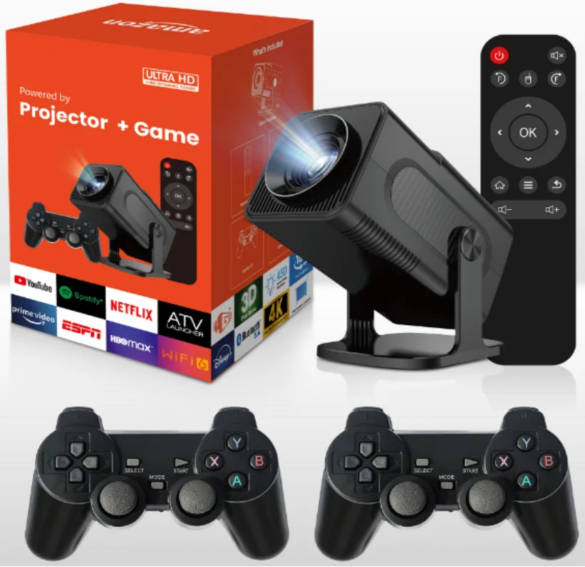 

HCS350 pro Retro video game consoles Android12.0 TV OS A53 system WIFI Portable Intelligent Projector 720p Home Projector