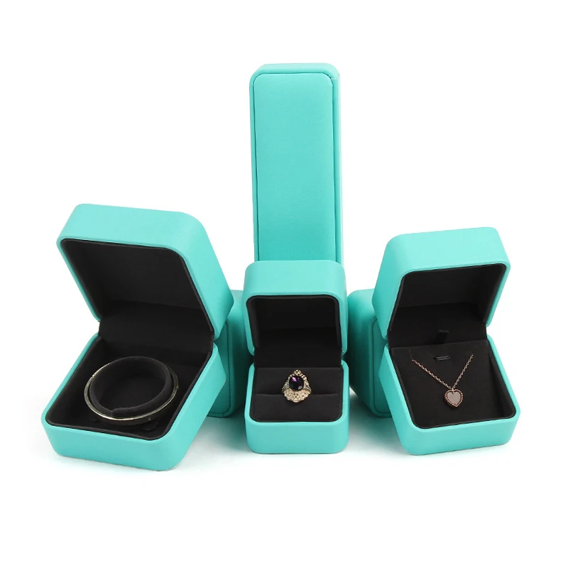 High Quality PU Leather Jewellery Boxes Ring Pendant Bracelet Bangle Necklace Jewelry Gift Packaging Display Case