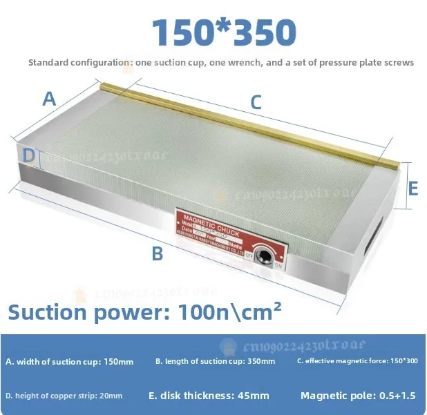 Krachtige Permanente Magneetplaat - Mini Neodymium Plaat voor CNC, Frezen & Precisieslijpen - afbeelding 1