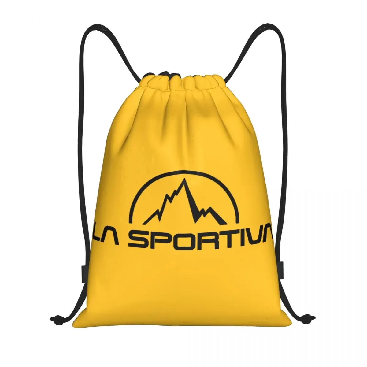 La Sportiva Logo Drawstring Backpack Sports Gym Sackpack Water Resistant String Bag for Cycling