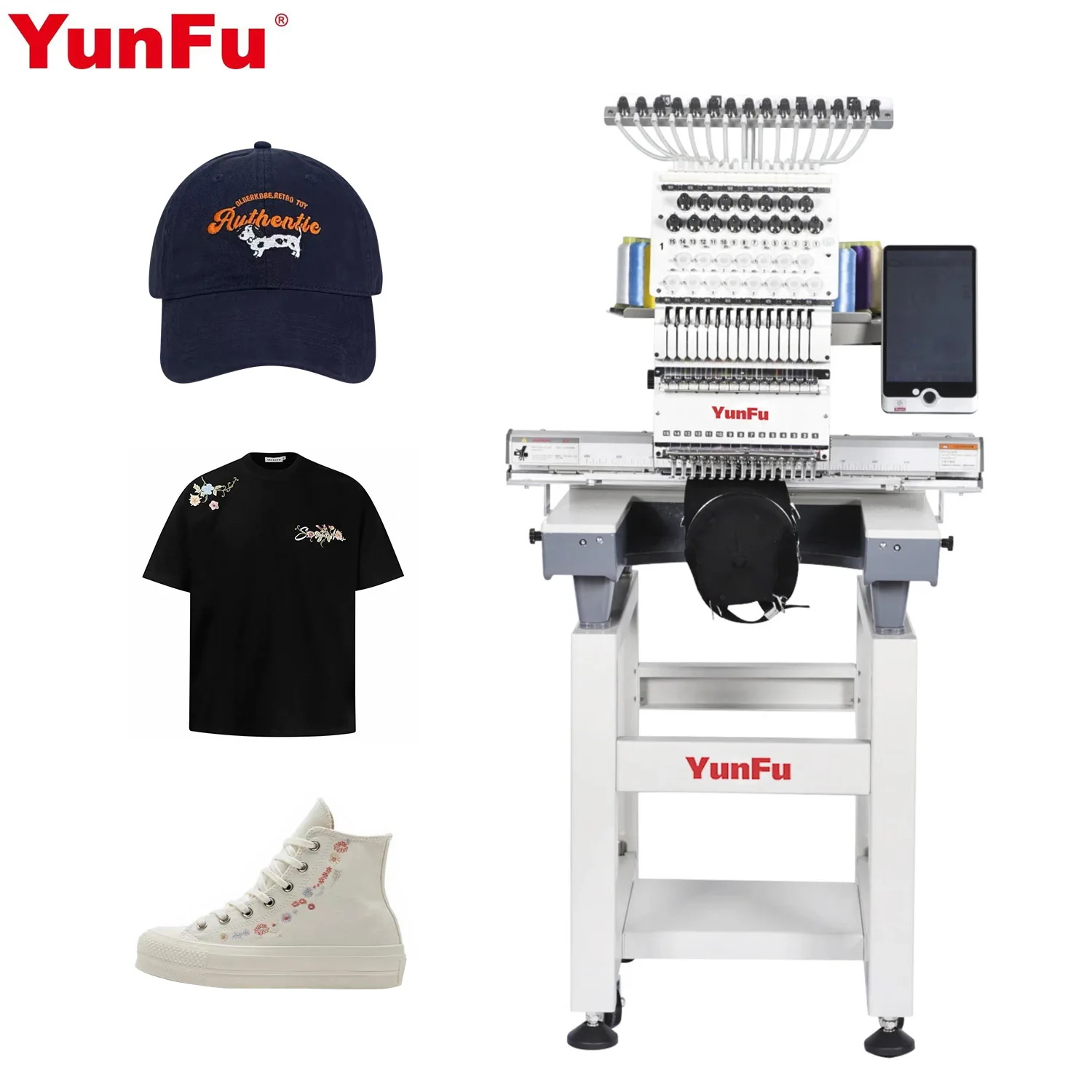DDP Single Head 15 Needles Automatic Embroidery Machine for Embroider Towels, Clothes, Hats, Pants, and Bags.