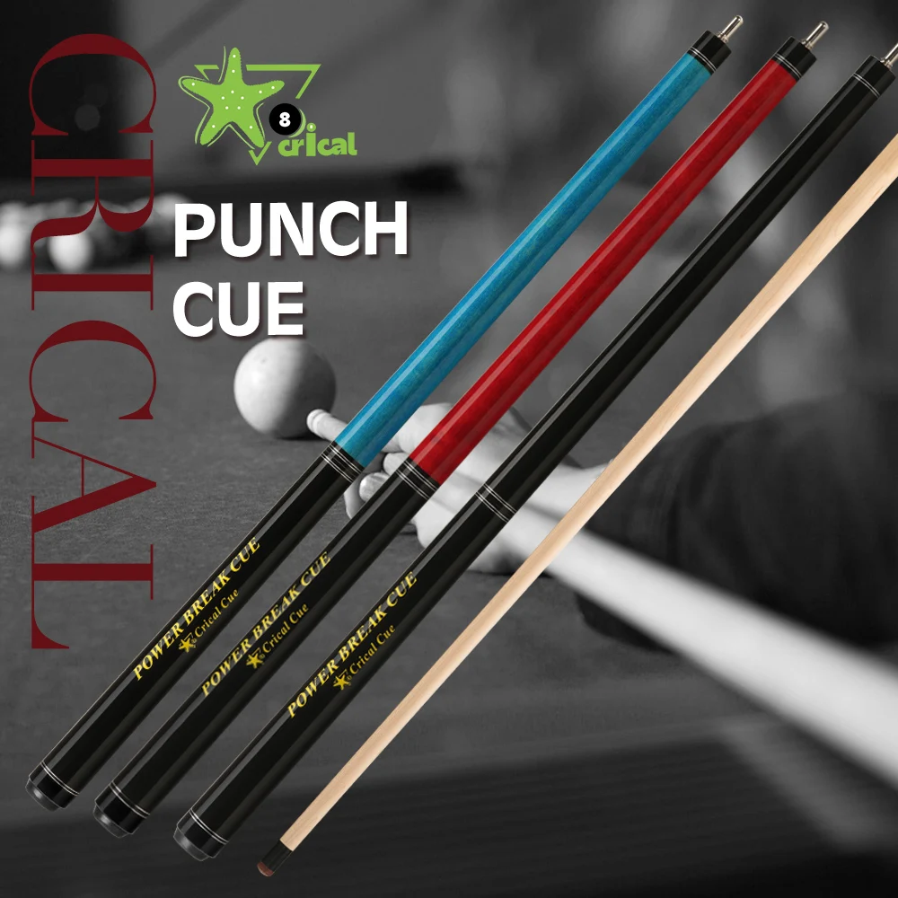 

Crical Billiards Punch Cue 138cm 13.5mm Tip Hard Tecnologia Maple Shaft Jump Stick with Gifts Technology Professional Cue