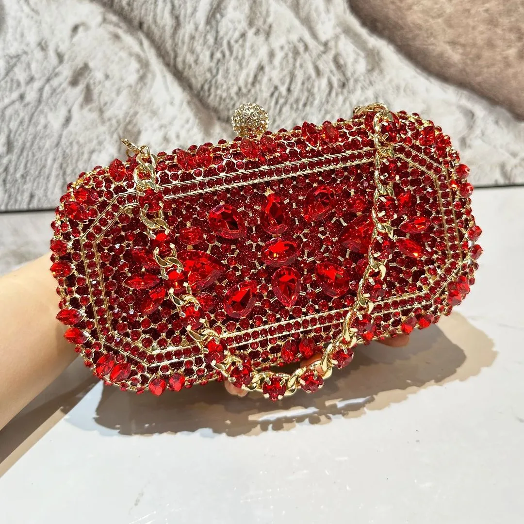 

New Shiny Diamond Rhinestone Dinner Bag Luxury Premium Clutch Bag Party Banquet Ladies Bag (not sold individually)