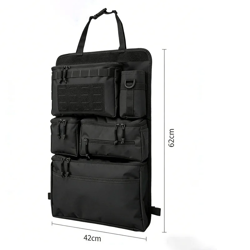 Taktische Aufbewahrungstasche für Auto-Rücksitze, Multifunktionaler Gepäck-Organizer und Aufbewahrungstasche, Hängende Rücksitztasche für Roadtrips – Detail 1
