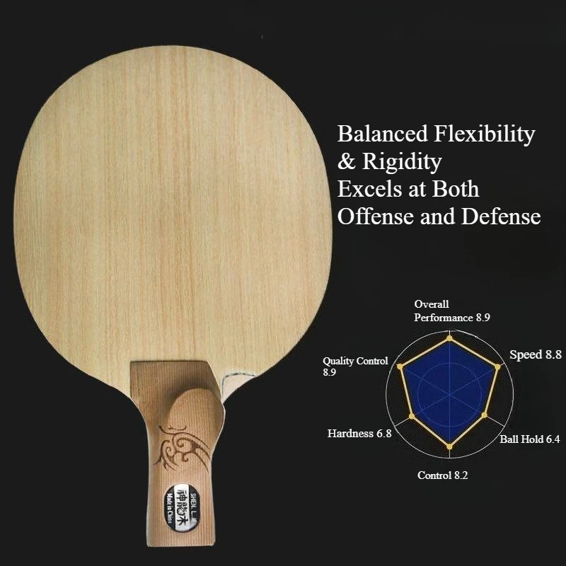 Japanese/Chinese Penhold Table Tennis Blade Shenlong Wood ALC Carbon 7-Ply PingPong Paddle Offense & Defense Table Tennis Racket