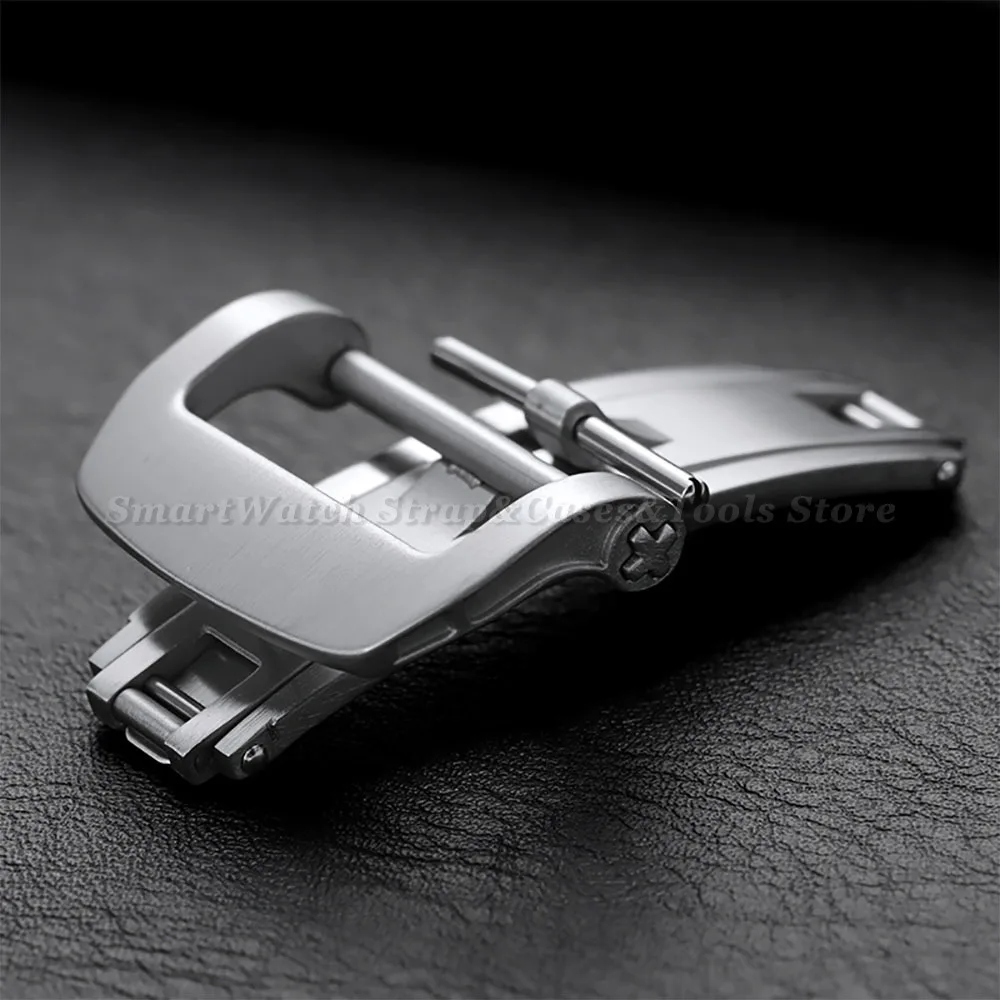 Chiusura deployante con fibbia per orologio in acciaio inossidabile massiccio per Richard Mille 18mm 20mm Fibbia con cinturino in gomma di ricambio per orologi
