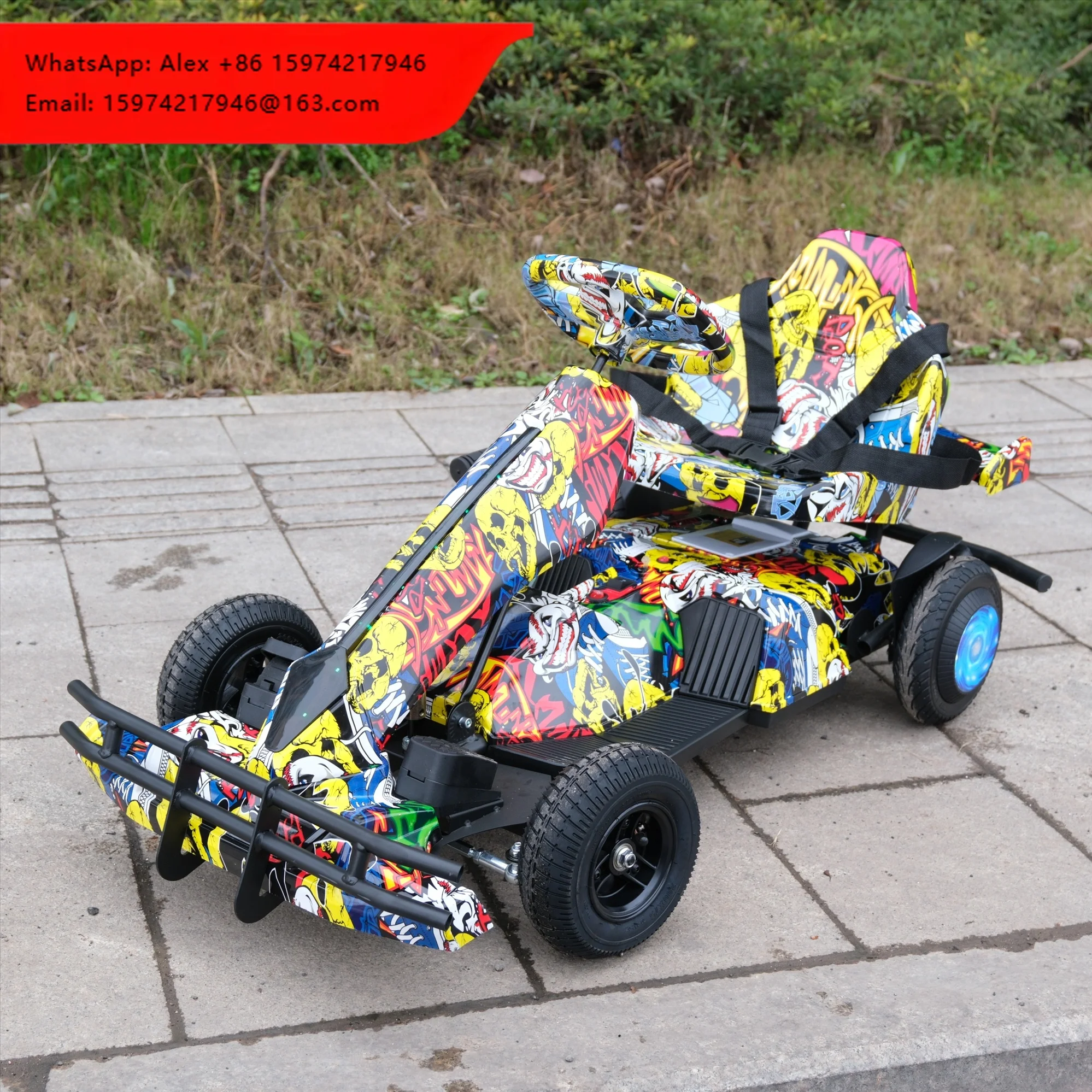 2025 Hot Sale Factory Price 4 Wheel Electric Kids Kart Brushless Motor Mini Kart