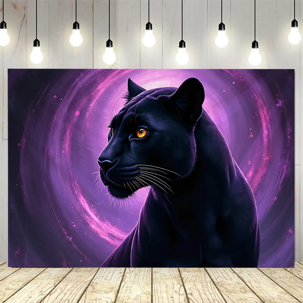

Black Panther Tapestry psychedelic Animal Wall Hanging Bohemian Mysterious Hippie Background Poster Fabric Hanging Painting