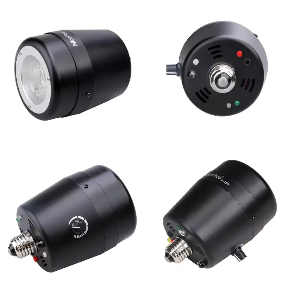 NiceFoto E-120 120W Mini Studio Strobe Flash Main Light Source&filling Light Large Index Photographic Equipment for Camera
