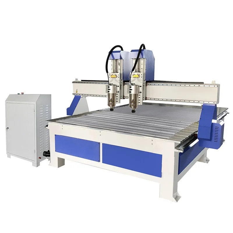 Woodworking engraving machine, relief cutting independent double head numerical control engraving machine