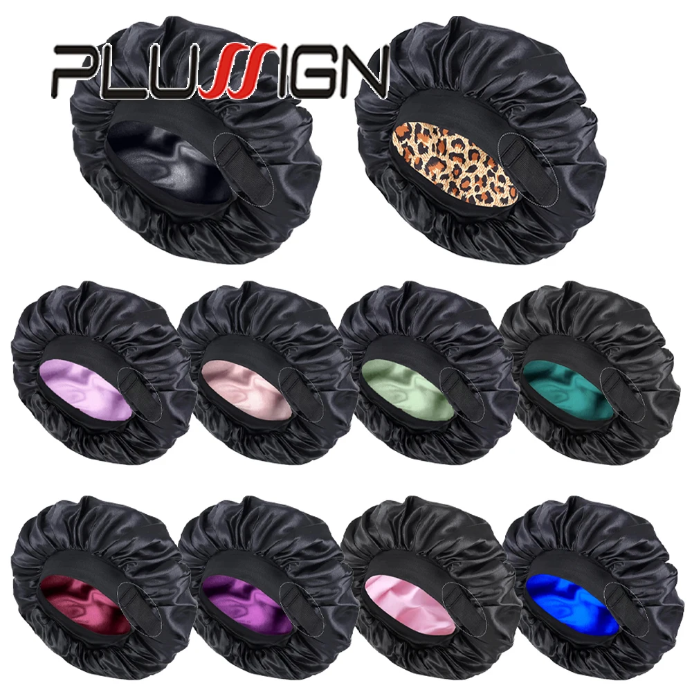 

Двухслойный чепчик для сна, легкие дышащие тканевые чепчики для женщин, 2 шт., атласный шелковый чепчик для волос для ухода за прически