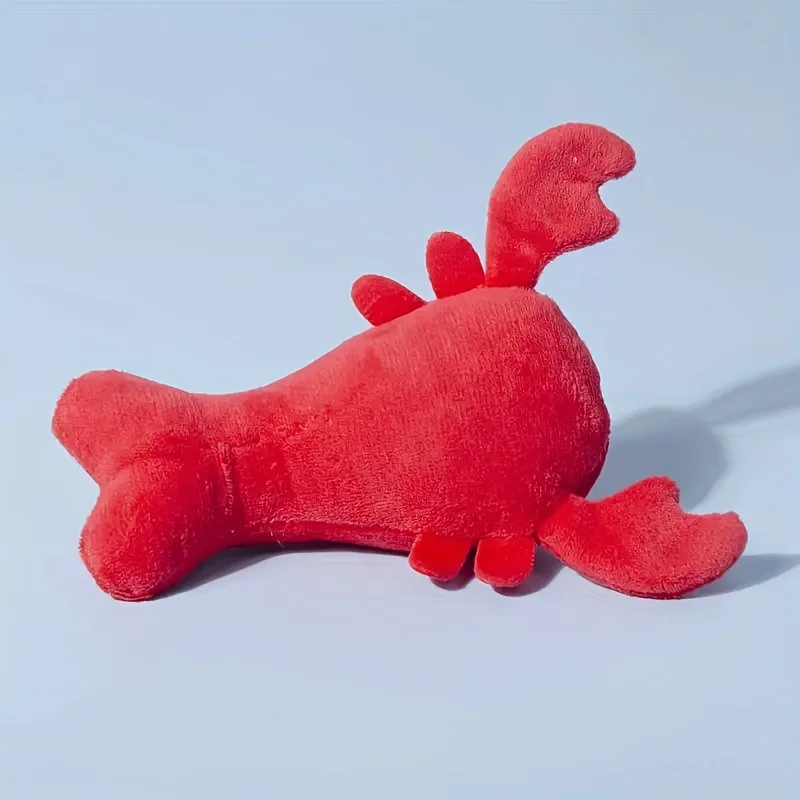 1PC Squeaky Lobster Plush Dog Toy - Bite Resistant Interactive Toy for Small Dog Breeds Dog Accessories