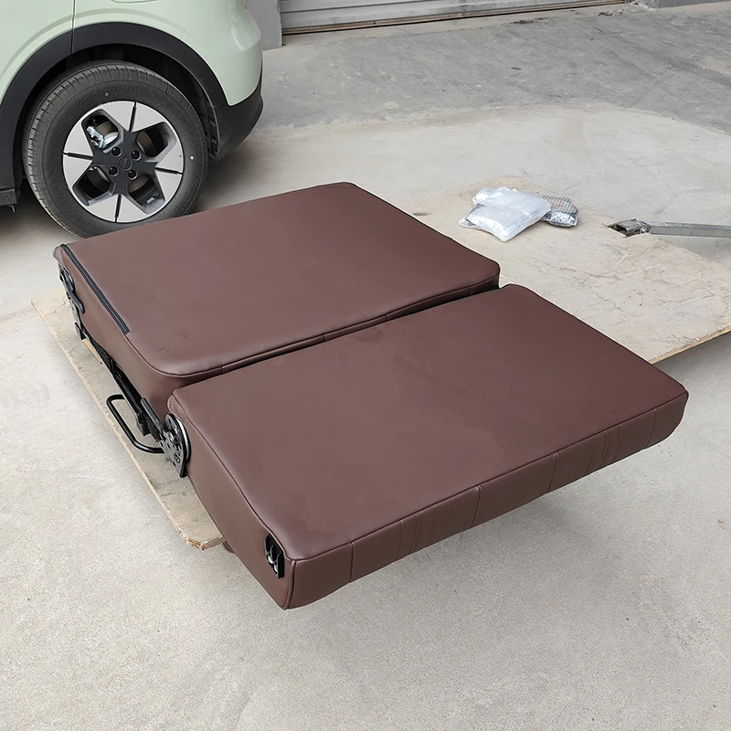 Customize 2-Person Folding PU Leather Seat Bed For Sprinter Ram Promaster Ford Transit RV For Camper Van Owners