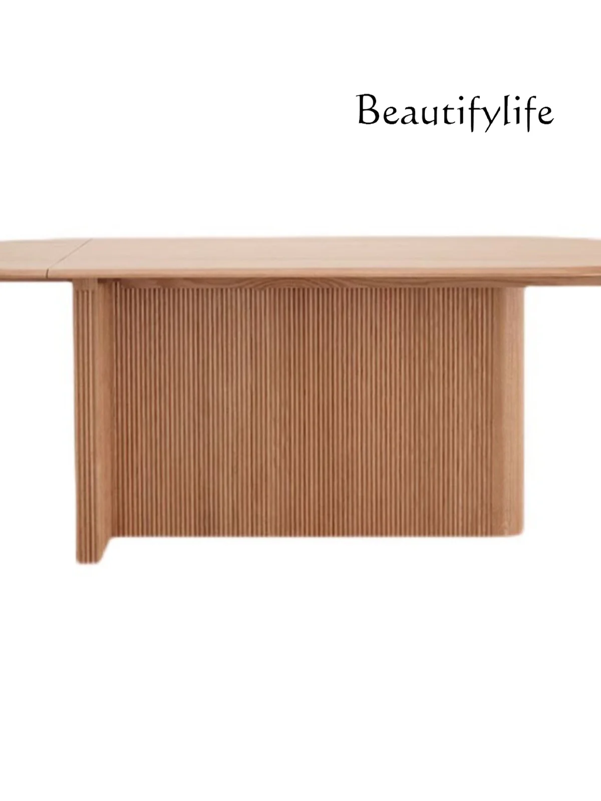

Nordic Solid Wood Folding Dining Table Modern Minimalist Multi-Functional Oak Table and Chair Combination round Household