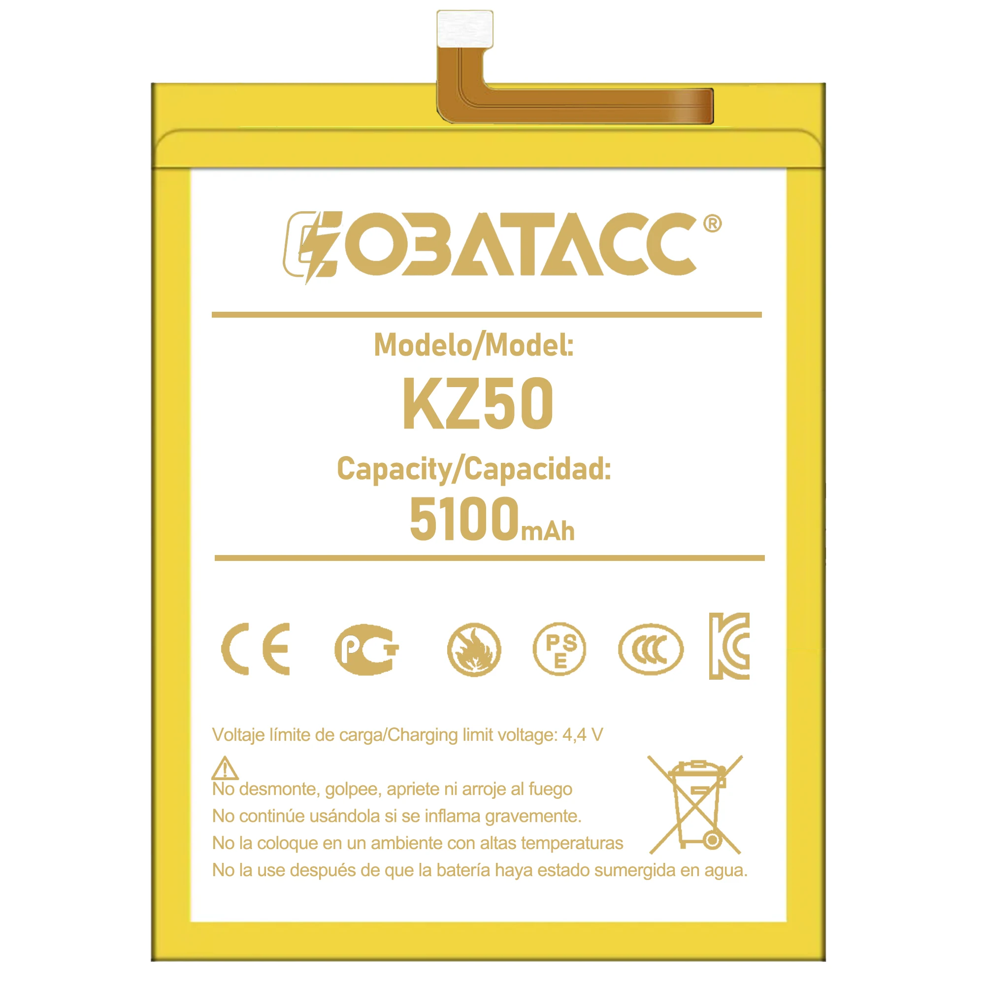 2026 Years EOBATACC 100% New KZ50 5100mAh Battery For Motorola Moto G8 Power XT2041 Phone Batteries+Free Tools